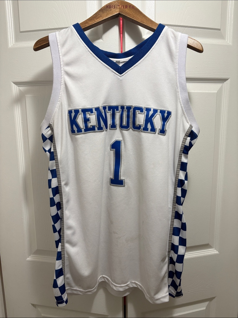 Devin Booker university of Kentucky White & Blue Basketball Jersey